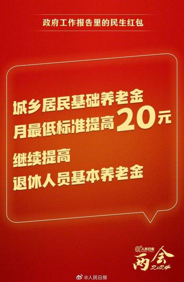 快查收！政府工作报告里的民生红包