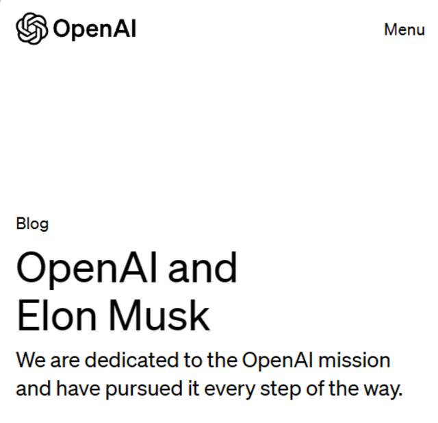 OpenAI 发文解释马斯克为何离开：他想获得控制权，还想把公司合并到特斯拉