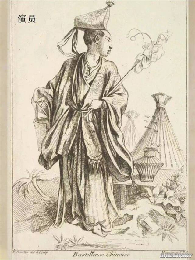 250年前法国画家幻想的中国 丹凤眼美女下国际象棋