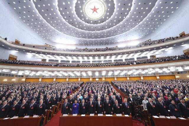2024年3月5日，第十四届全国人民代表大会第二次会议在北京人民大会堂开幕。新华社记者黄敬文摄