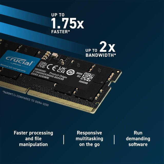 英睿达推出12GB DDR5笔记本内存 带来扩容新选择