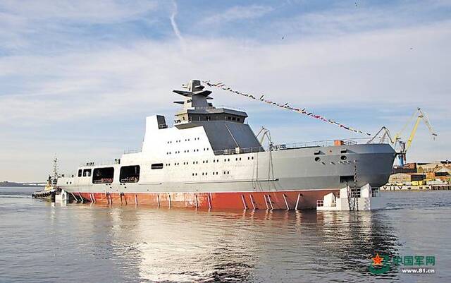 俄罗斯23550型新型破冰巡逻舰。资料图片