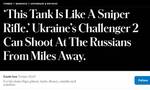 态度180度反转！美记者承认：英国“挑战者2”主战坦克并不适合乌克兰
