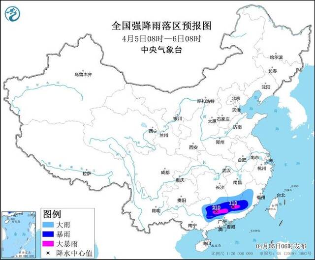 暴雨黄色预警：江西、广西、广东等地部分地区有大暴雨