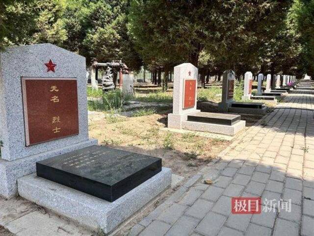 肃宁烈士陵园中的无名烈士墓（极目新闻记者曹雪娇摄）