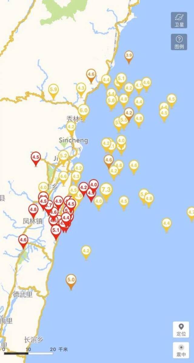 台湾发生百余次地震！中国地震台网：抱歉，刷屏了