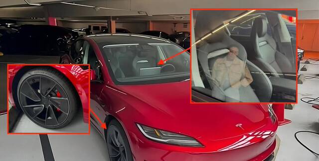 新款特斯拉 Model 3 高性能版更多实拍图曝光，或命名 Model 3 Ludicrous