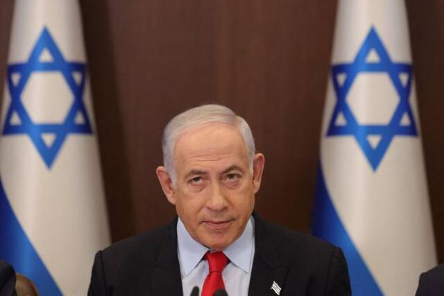 以色列总理内塔尼亚胡图源：澎湃影像