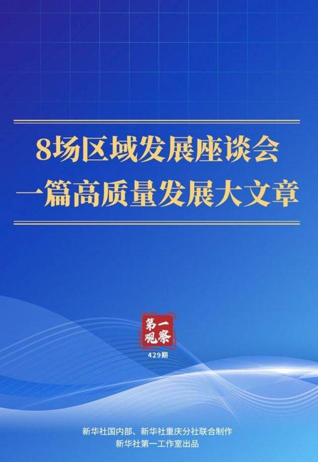 第一观察丨8场区域发展座谈会，一篇高质量发展大文章