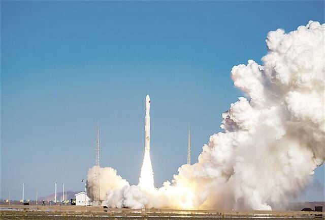 2024年1月23日，力箭一号遥三商业运载火箭在我国酒泉卫星发射中心发射升空。图片来源：视觉中国