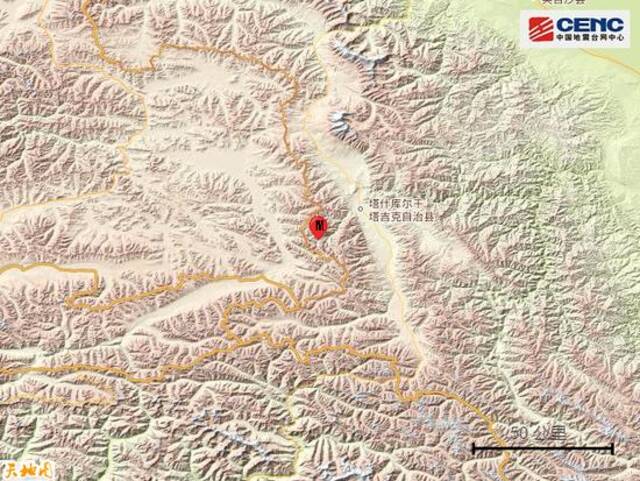 新疆喀什地区塔什库尔干县发生4.2级地震