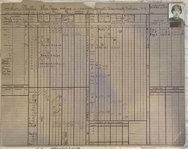 △林徽因在宾大的成绩单