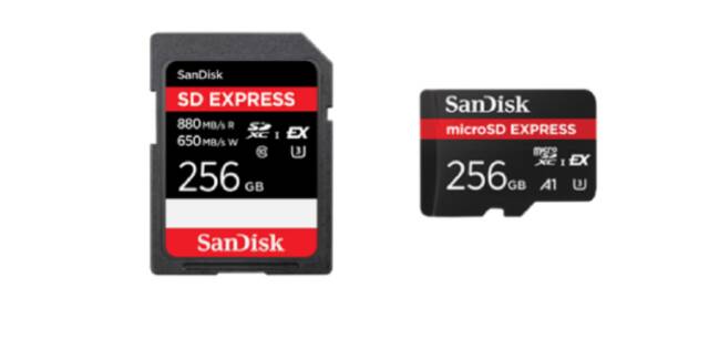 闪迪SDExpress存储卡及闪迪移动microSDExpress存储卡