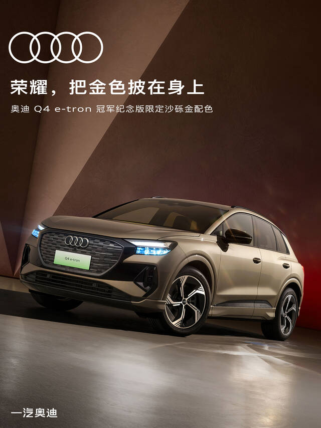 33.02 万元，奥迪 Q4 e-tron 冠军纪念版车型上市：首发限量 50 台