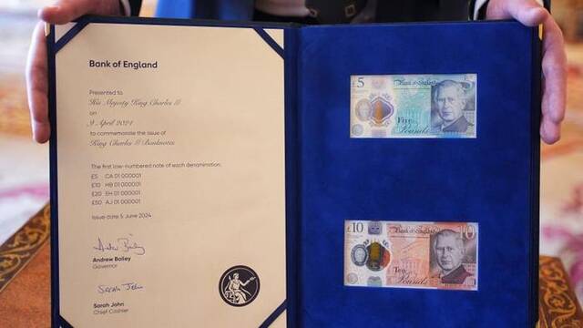 第二位出现在英镑纸币上的国王：印有查尔斯三世的钞票今日流通