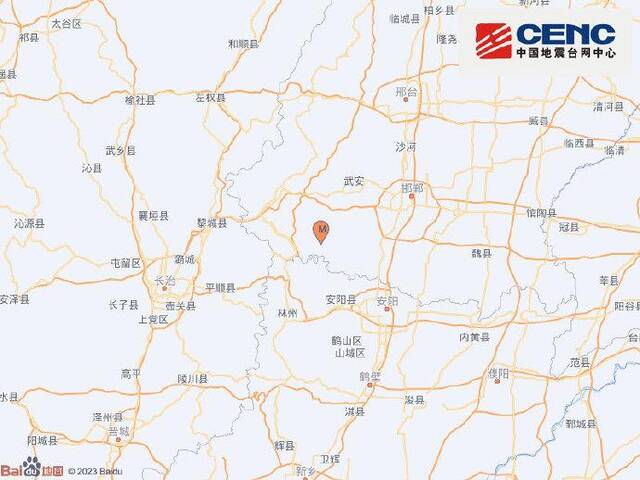河北邯郸市磁县发生2.5级地震，震源深度10千米