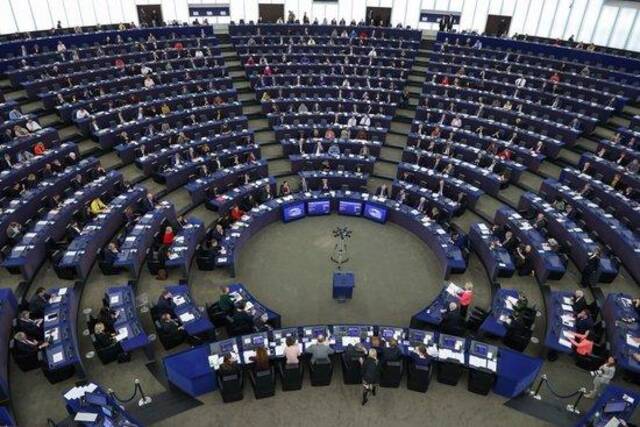欧洲议会全会现场。图片来源：新华社记者张铖摄（资料图）