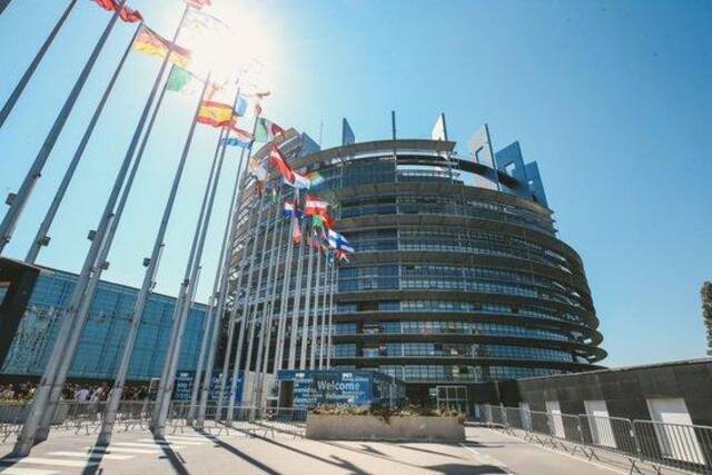 欧洲议会总部大楼。图片来源：新华社记者张铖摄