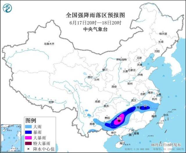 暴雨橙色预警继续：广西东北部等地局地有特大暴雨