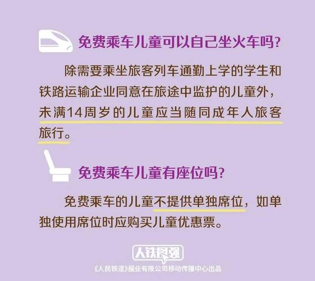 中国铁路：儿童票新规实施后，超4900万人次实现免费出行