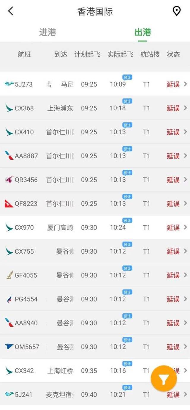 香港机场电脑系统故障仍在抢修！客服称系首次，部分航班延误