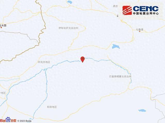 新疆巴音郭楞州尉犁县发生4.9级地震