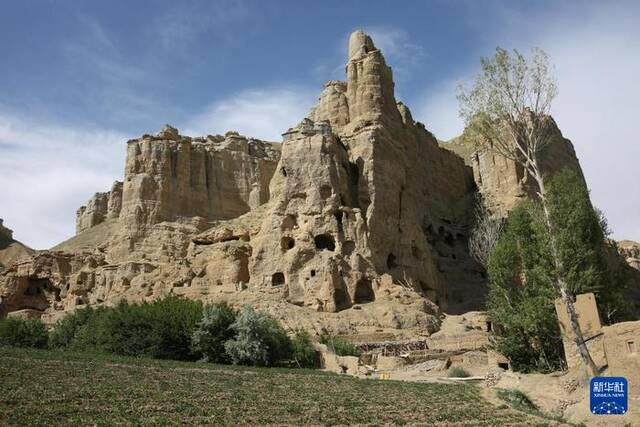 这是6月15日在阿富汗巴米扬省拍摄的弗拉迪石窟遗址区一景。新华社发（塞夫拉赫曼·萨菲摄）