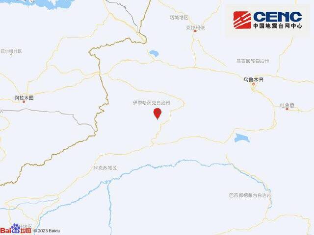 新疆巴音郭楞州和静县发生3.0级地震，震源深度10千米