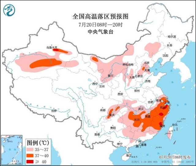 上海浙江等局地最高气温可达40℃以上 中央气象台6时发布高温黄色预警