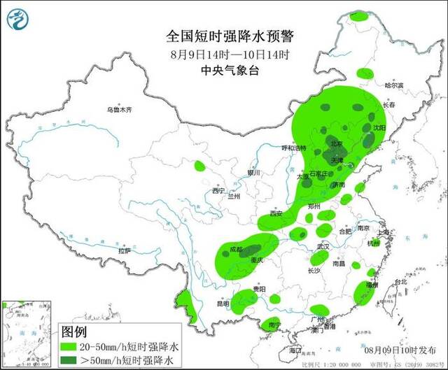 强对流天气黄色预警：内蒙古辽宁等地部分地区将有10级以上雷暴大风