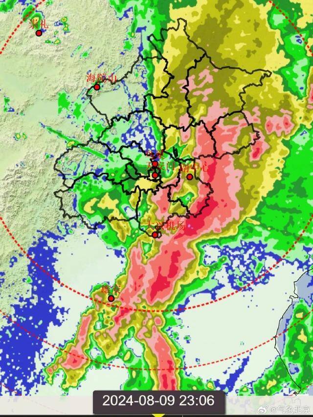 北京城区平均降水已达99.7毫米，最大在海淀区航天城