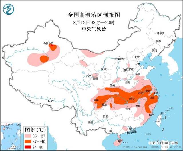 高温黄色预警：多地部分地区最高气温仍有37℃以上