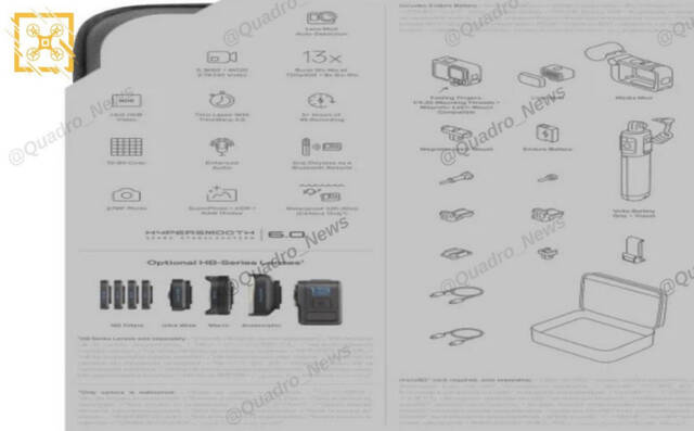 GoPro Hero 13 Black 运动相机曝光：1900mAh 电池、多款新 Lens Mod 配件