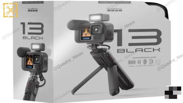 GoPro Hero 13 Black 运动相机曝光：1900mAh 电池、多款新 Lens Mod 配件