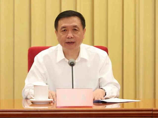 中国作协党组书记、副主席、书记处书记张宏森作报告