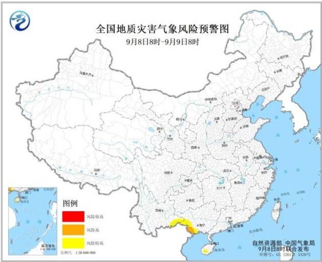 两部门联合发布地质灾害气象风险预警：广西西南部局部地区发生风险高