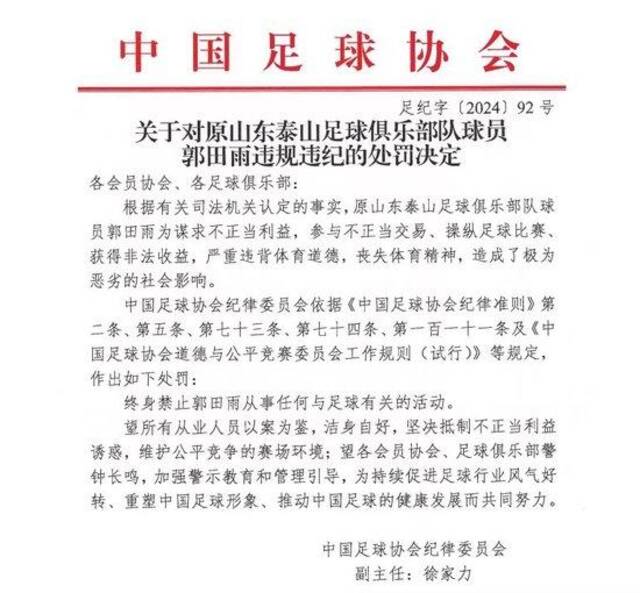 重罚！足协处罚60张罚单：金敬道、孙准浩、郭田雨，顾超……