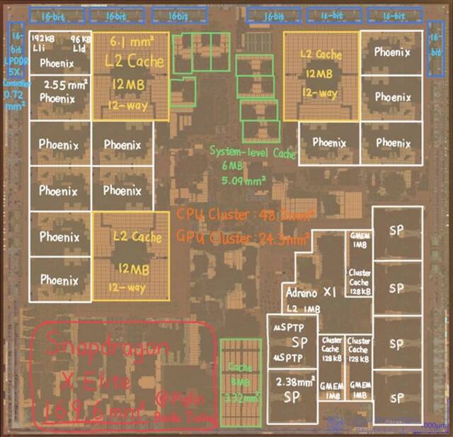 骁龙X Elite内核照首次公开！CPU庞大无比 远超苹果M4