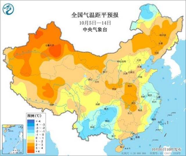 假期返程天气地图来了 看哪里会一雨到底