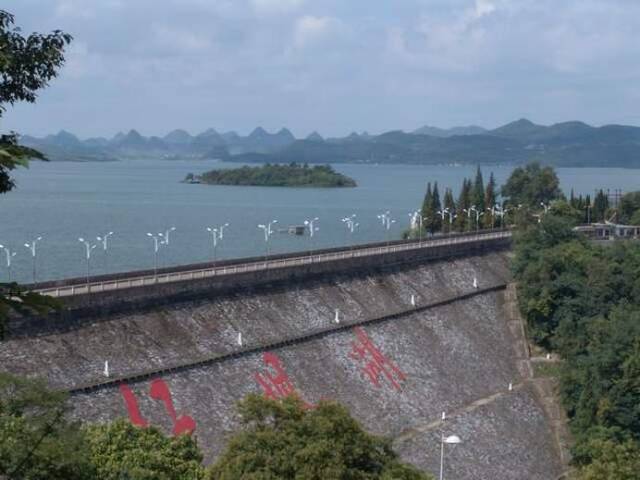 红枫电站水库大坝