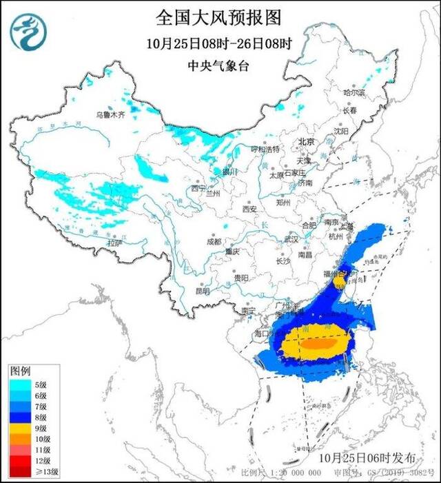 我国南部海域将有持续性大风 江浙沪沿海地区有强降雨